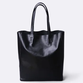 Чанта от естествена кожа, дамски чанта през рамо, пазарска чанта, дамски водоустойчива чанта за майка и неговите дъщерни дружества, ежедневни чанти-голяма пазарска чанта с цип