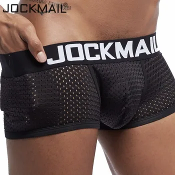 JOCKMAIL 2019, ново мъжко бельо-боксер, дишаща мрежа, секси мъжко бельо, слипове-боксерки cueca, мъжки гащи calzoncillos